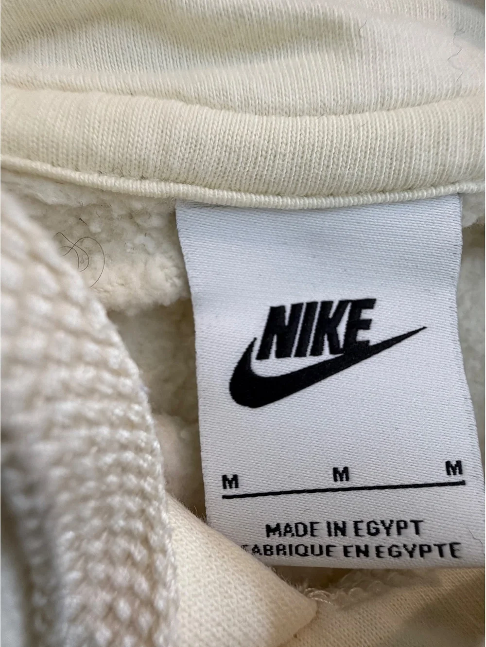 Nike cream floral embroidered hoodie